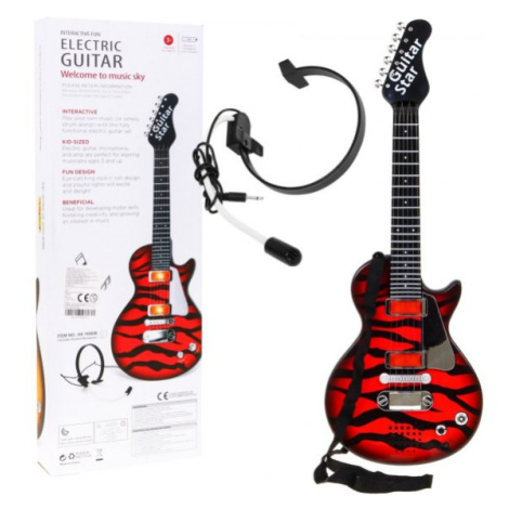 mamido  Rocková elektrická kytara - červená