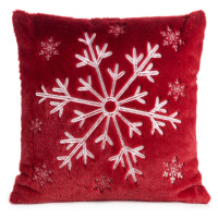 Vánoční polštář SNOWFLAKE červená 45x45 cm MyBestHome Varianta: Povlak na polštář, 45x45 cm