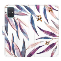 iSaprio Flip pouzdro Ornamental Leaves pro Samsung Galaxy A71