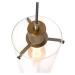 Skandinávská závěsná lampa bronzová se skleněným 4-světlem - Dome