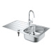 GROHE Dřezy Set dřezu K200 a baterie BauEdge, kartáčovaná nerez/chrom 31562SD1