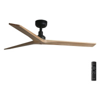 FARO Barcelona FARO 34283 -Stropní látor KLIM M borovice/černá pr. 125 cm+dálkové ovládání 34283