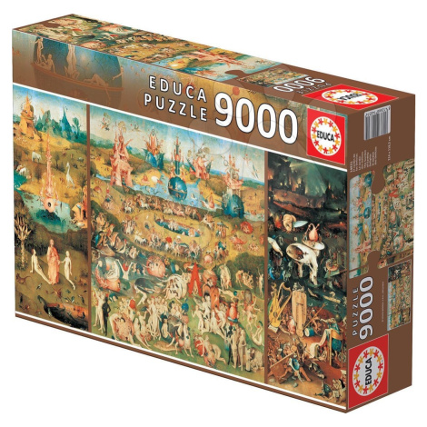 Educa Puzzle Zahrada Pozemských Rozkoší - Hieronymus Bosch 9 000 dílů 14831 barevné