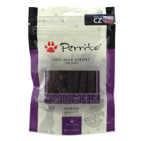 Pochoutka PERRITO Duck Soft stripes 100 g