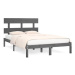 Rám postele šedý masivní dřevo 200 × 200 cm, 3104695