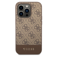 Guess 4G Stripe kryt iPhone 14 Pro hnědý