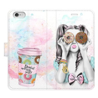 iSaprio flip pouzdro Donut Worry Girl pro iPhone 6/6S