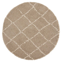 Světle hnědý koberec Mint Rugs Hash, ⌀ 120 cm