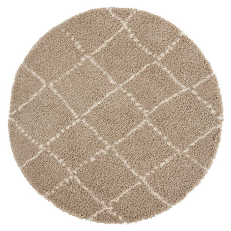 Světle hnědý koberec Mint Rugs Hash, ⌀ 120 cm