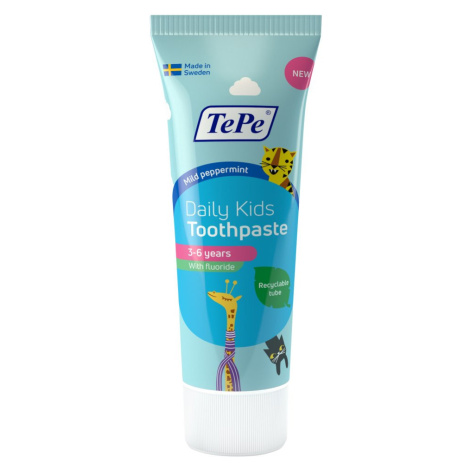 TePe Daily Kids zubní pasta pro děti od 3 do 6 let (máta), 75 ml