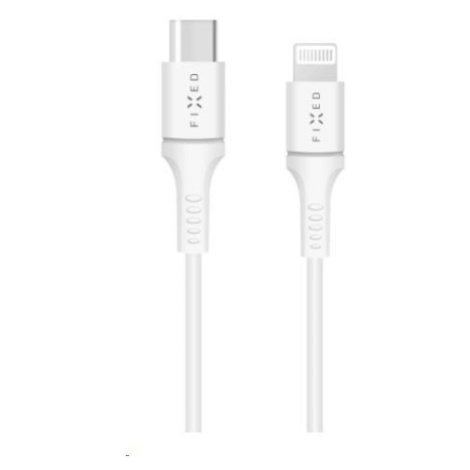 Fixed datový a nabíjecí kabel, USB-C -> Lightning (MFI), podpora PD, 60 W, délka 2 m, bílá