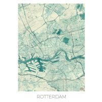 Mapa Rotterdam, Hubert Roguski, 30 × 40 cm