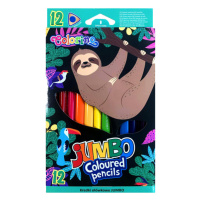 Pastelky trojhranné Colorino JUMBO - Lenochod, 12 barev