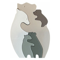 PETÚ PETÚ - Lucca Silikonové Puzzle Bear Forest mix