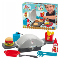 ECOIFFIER Dětský Burger Grill Barbeque plynový set s maketami potravin a nástroji