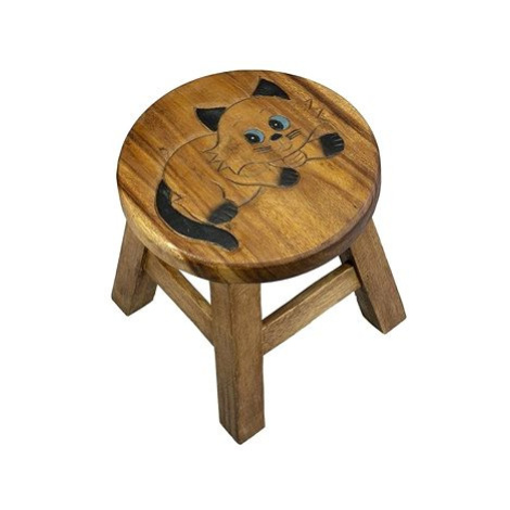 Dřevěná dětská stolička - KOČIČKA ČÍHACÍ AK Trading