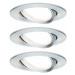 Paulmann vestavné svítidlo LED Coin Slim IP23 kruhové 6,8W hliník 3ks sada stmívatelné a nastavi