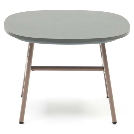 Kulatý zahradní odkládací stolek s betonovou deskou ø 60 cm Bramant – Kave Home