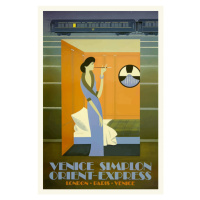 Obrazová reprodukce Vintage Travel Poster (Venice / Orient Express), 26.7 × 40 cm