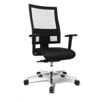 Topstar Kancelářská otočná židle SITNESS 60, s prodyšným opěradlem, včetně područek, černá / čer