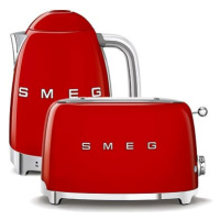 SMEG 50's Retro Style Konvice 1,7l LED červená + topinkovač 2x2 červený 950W