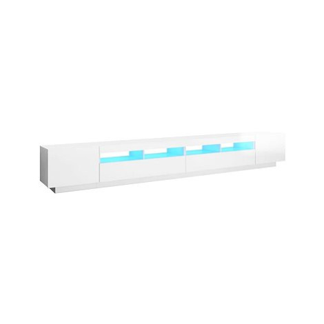 SHUMEE s LED osvětlením bílý s vysokým leskem 300 × 35 × 40 cm