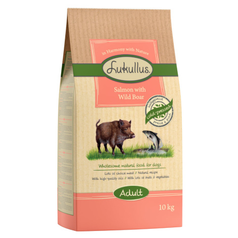 Lukullus granule, 10 / 15 kg - 15 % sleva - losos & divočák (10 kg)