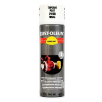 Rust-Oleum Bílá matná barva ve spreji HARD HAT Topcoat 500 ml