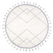 Bílo-šedý bavlněný ručně vyrobený koberec Nattiot Come, ø 120 cm