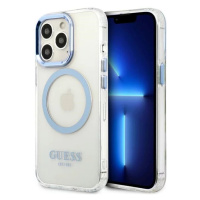 Kryt Guess GUHMP13LHTRMB iPhone 13 Pro blue hard case Metal Outline Magsafe (GUHMP13LHTRMB)