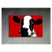 Ručně malovaný POP Art Cow 3 dílný 120x80cm