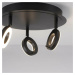 PAUL NEUHAUS LED stropní bodové svítidlo antracit, kruhové, 3 ramenné, otočné, ochrana proti vod