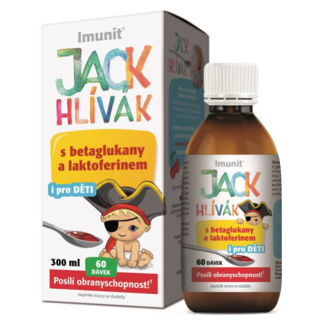 Hlíva JACK HLÍVÁK sirup 300ml glukany + laktoferin Imunit