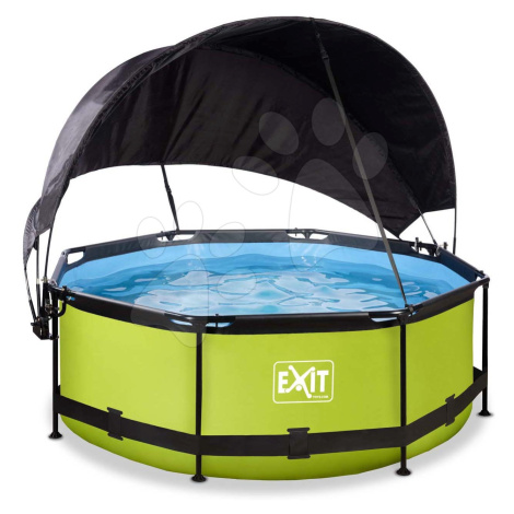 Bazén se stříškou a filtrací Lime pool Exit Toys kruhový ocelová konstrukce 244*76 cm zelený od 