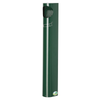 VAR Nástěnný popelník, ocel, 3,5 l, v x š x h 550 x 110 x 74 mm, mechově zelená