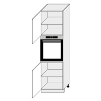 ArtExt Kuchyňská skříňka vysoká pro vestavnou troubu PLATINIUM | D14RU 2D Barva korpusu: Grey