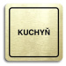 Accept Piktogram "kuchyň" (80 × 80 mm) (zlatá tabulka - černý tisk)