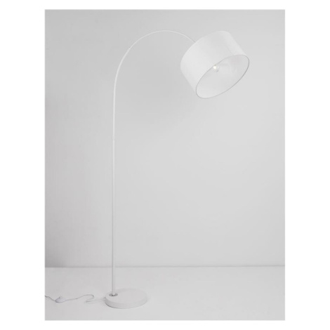 NOVA LUCE stojací lampa SAMA bílé stínidlo bílá hliníková základna E27 1x12W 230V IP20 bez žárov