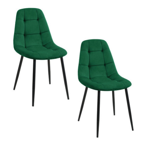 Set 2 ks jídelních židlí SJ.1, zelená Akord
