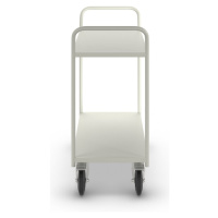 Kongamek Stolový vozík KM41, 2 etáže, d x š x v 1080 x 450 x 975 mm, bílá, 2 otočná kola s brzdo