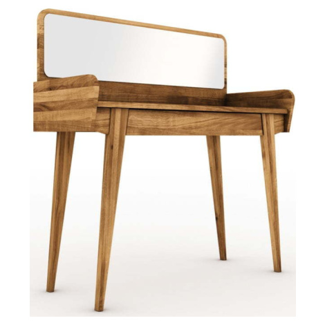Toaletní stolek z dubového dřeva se zrcadlem 110x45 cm Retro - The Beds