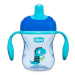 CHICCO Hrnek Training s držadly 200 ml modrý 6m+