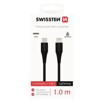 DATOVÝ KABEL SWISSTEN USB-C / LIGHTNING 1,0 M ČERNÝ