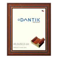 DANTIK rámeček 40 × 50, ANGLIE hnědý plexi čiré