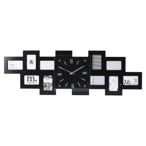 Home Styling Collection Nástěnné hodiny s 10 fotorámečky, 80 × 4 × 26 cm