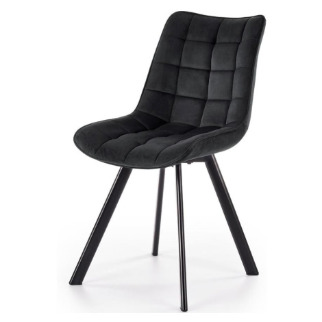Židle K332 látka velvet/kov černá BAUMAX