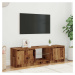 vidaXL TV stolek s LED old wood 140 x 40 x 35,5 cm kompozitní dřevo