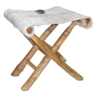Estila Designová židle se sedákem z kravské kůže