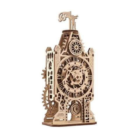 Ugears 3D dřevěné mechanické puzzle Hodinová věž