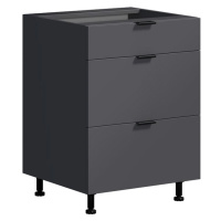 Kuchyňská Skříňka LOFT II D60 3SZ METALBOX grafit